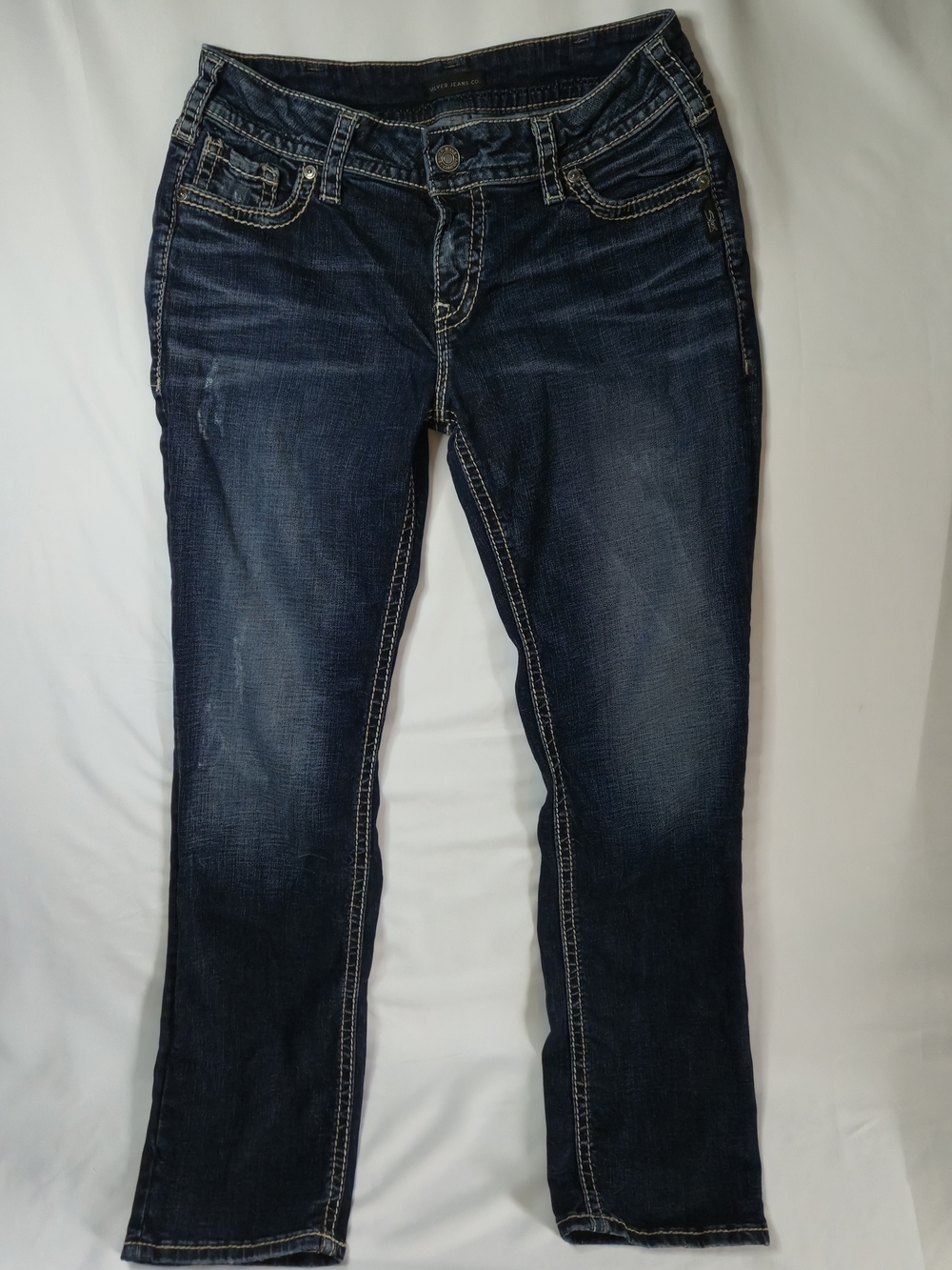 Silver Jeans Dark Wash Straight-Leg Jeans